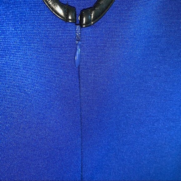 The Limited Peplum Faux Leather Midi Dress Medium - Picture 3 of 7